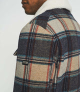 Quilted jacket with blue-gray checks MATISSE