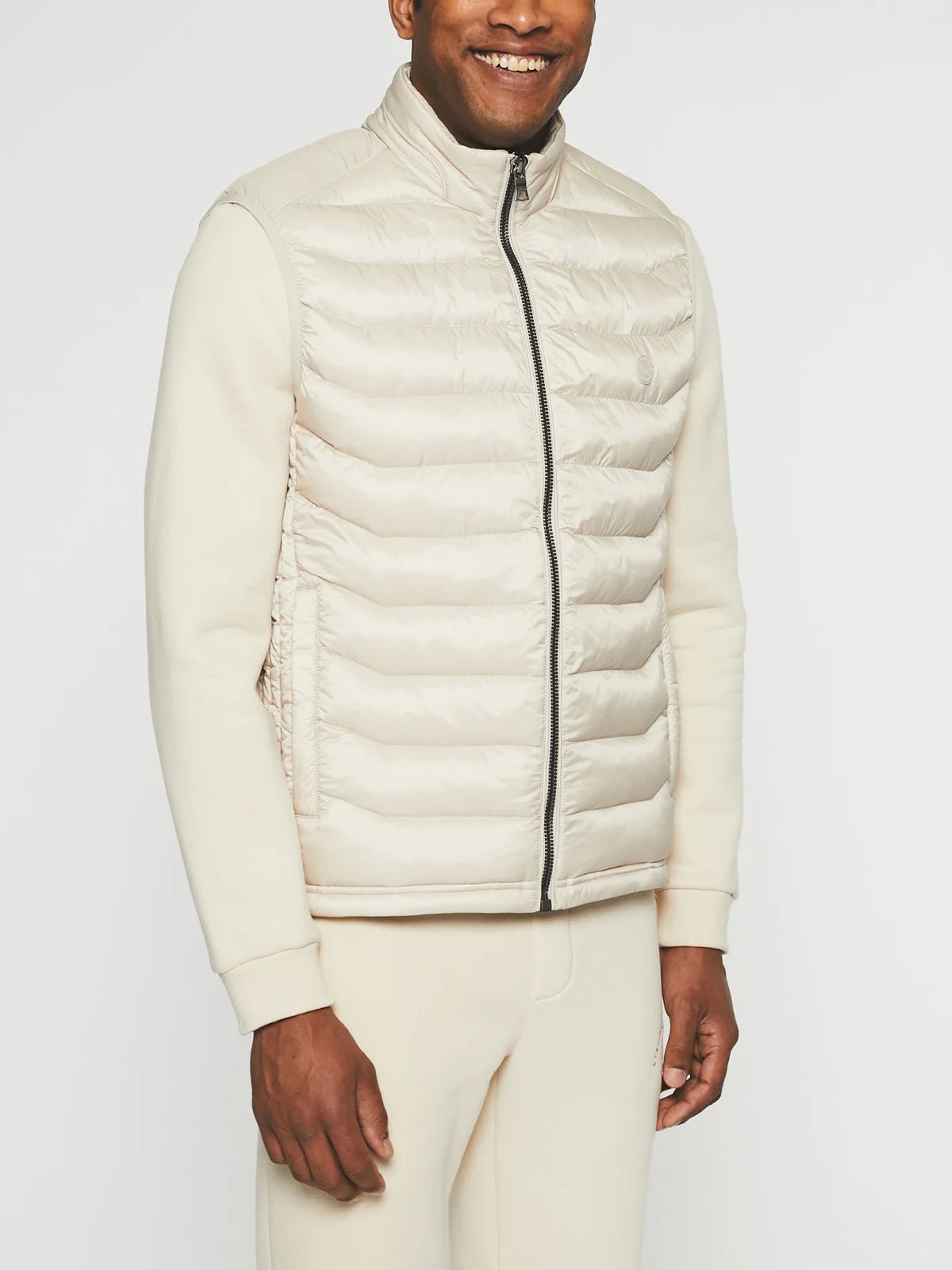 Doudoune sans manches matelassé écru MIDORI - IZAC