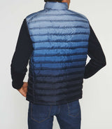 Sleeveless quilted down jacket with navy gradient MIO