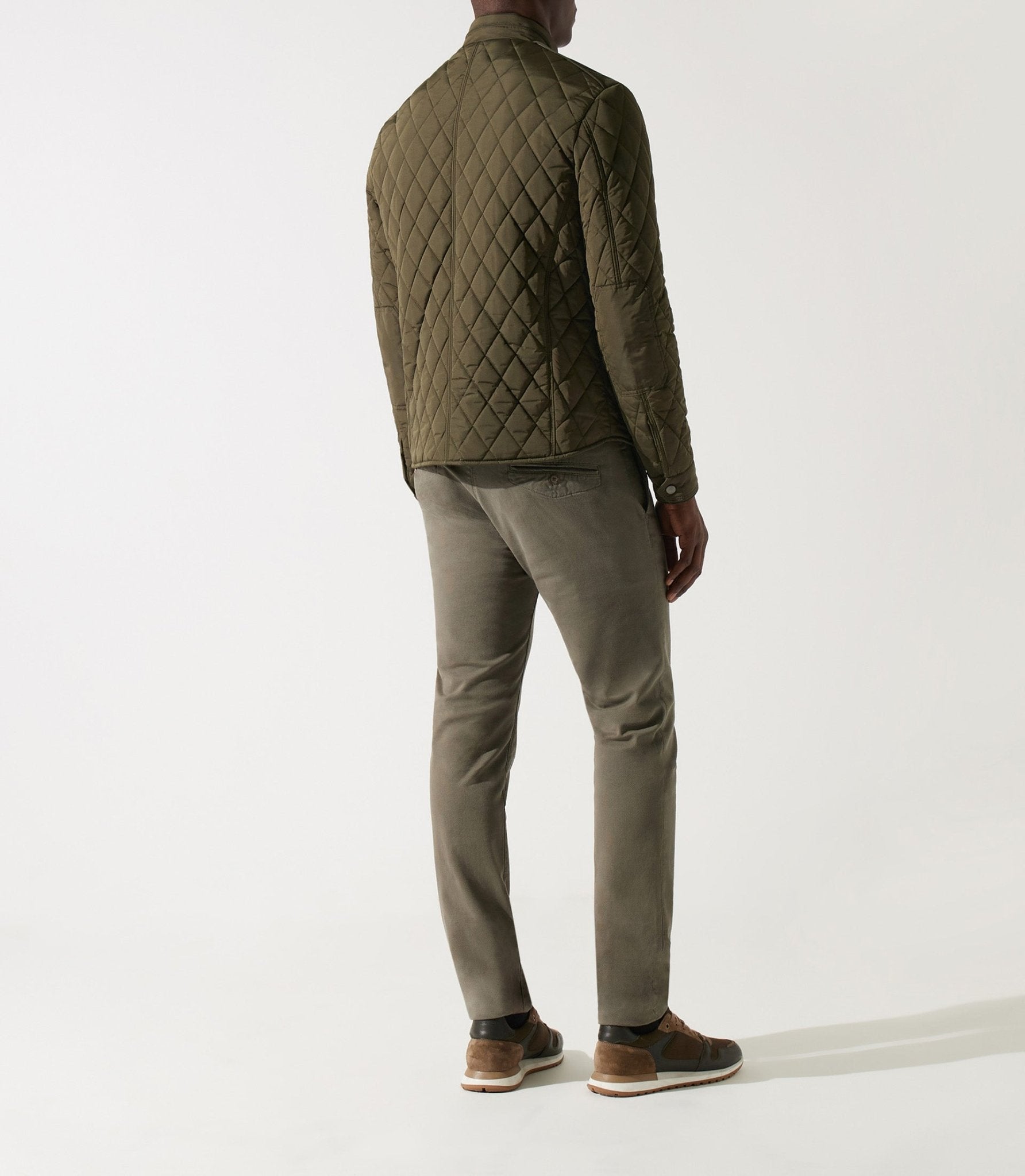 Blouson surchemise à col montant matelassé kaki MACEO - IZAC