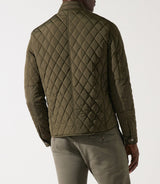 Blouson surchemise à col montant matelassé kaki MACEO - IZAC