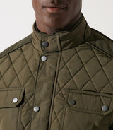 Blouson surchemise à col montant matelassé kaki MACEO - IZAC