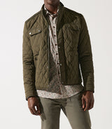 Blouson surchemise à col montant matelassé kaki MACEO - IZAC