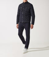 Matelassé Marine Maceo quilted collar quirk jacket