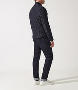 Matelassé Marine Maceo quilted collar quirk jacket