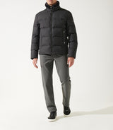 Quilted stand-up collar jacket in anthracite MAJORQUE