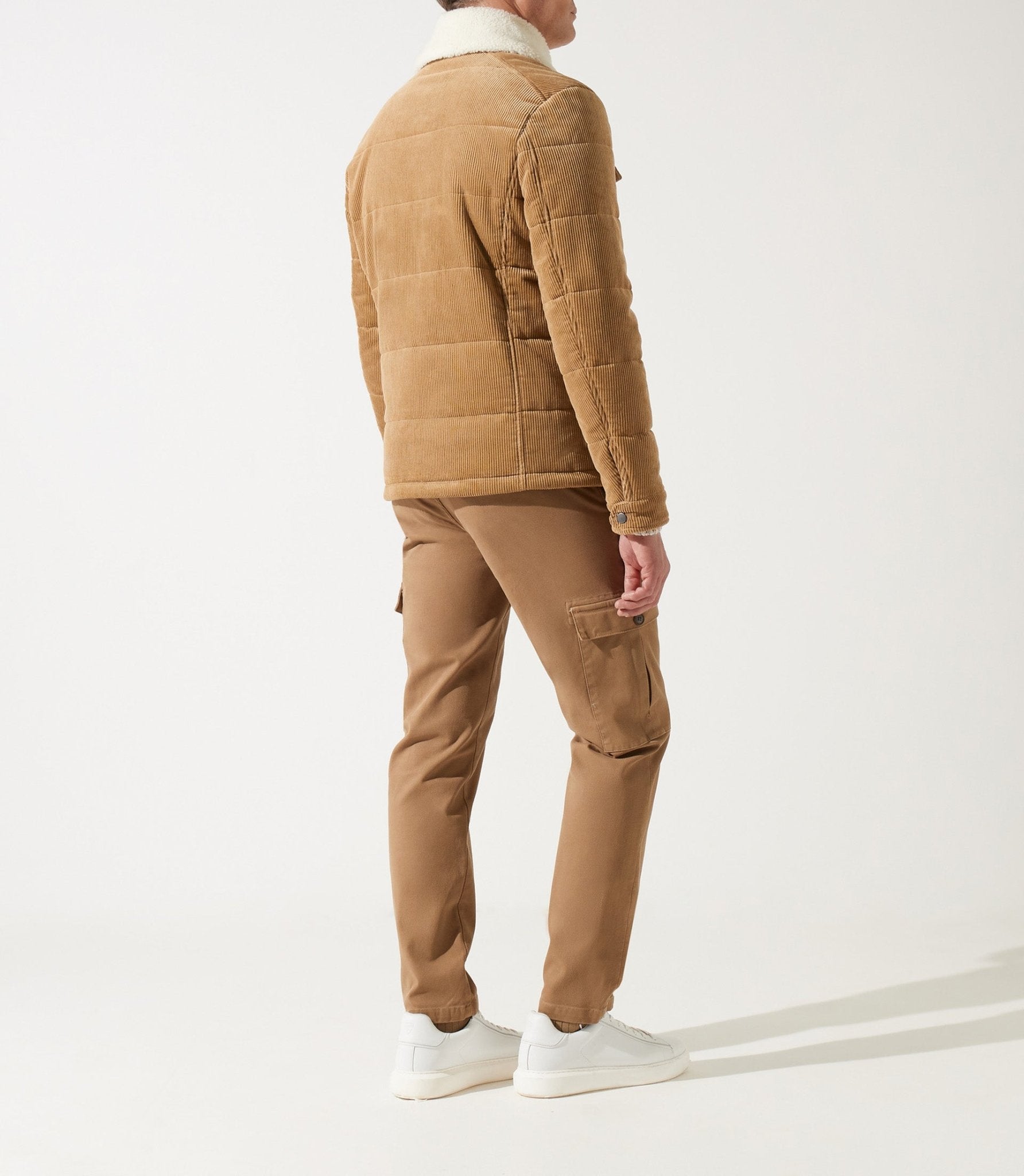 Blouson velours matelasse beige MANI - IZAC