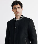 Black wool teddy jacket