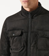 MEMPHIS black quilted teddy jacket