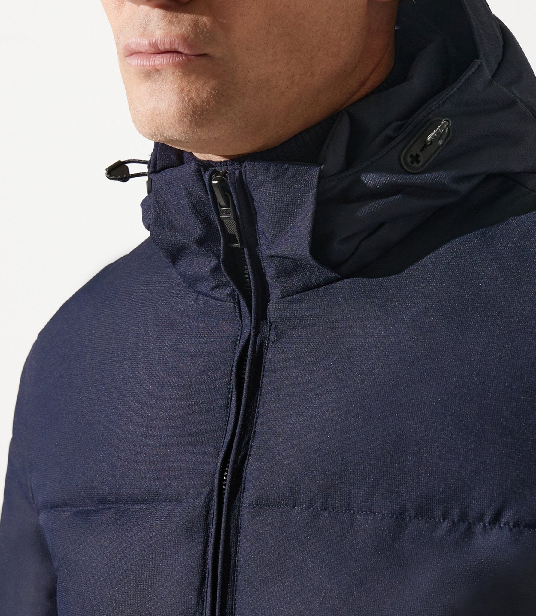 Doudoune matelassée avec capuche marine MEXICO - IZAC