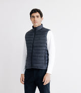 Sleeveless jacket rising cervix Marine