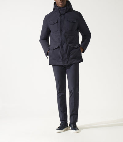 Parka longue 4 poches marine MIRAN - IZAC