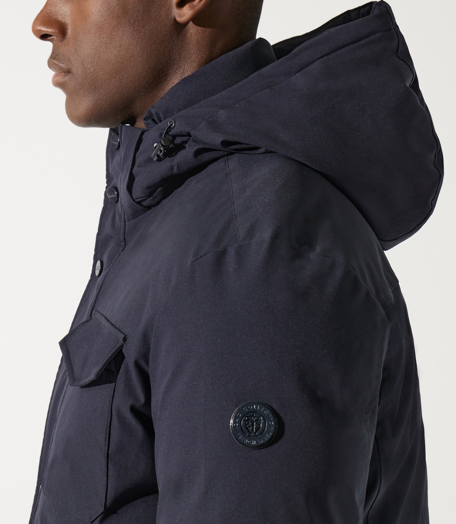 Parka longue 4 poches marine MIRAN - IZAC