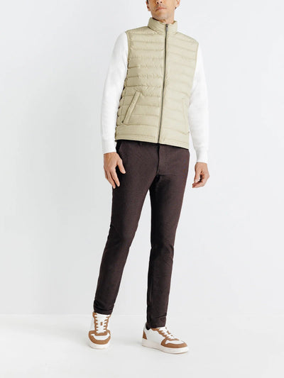 Doudoune sans manche beige - IZAC