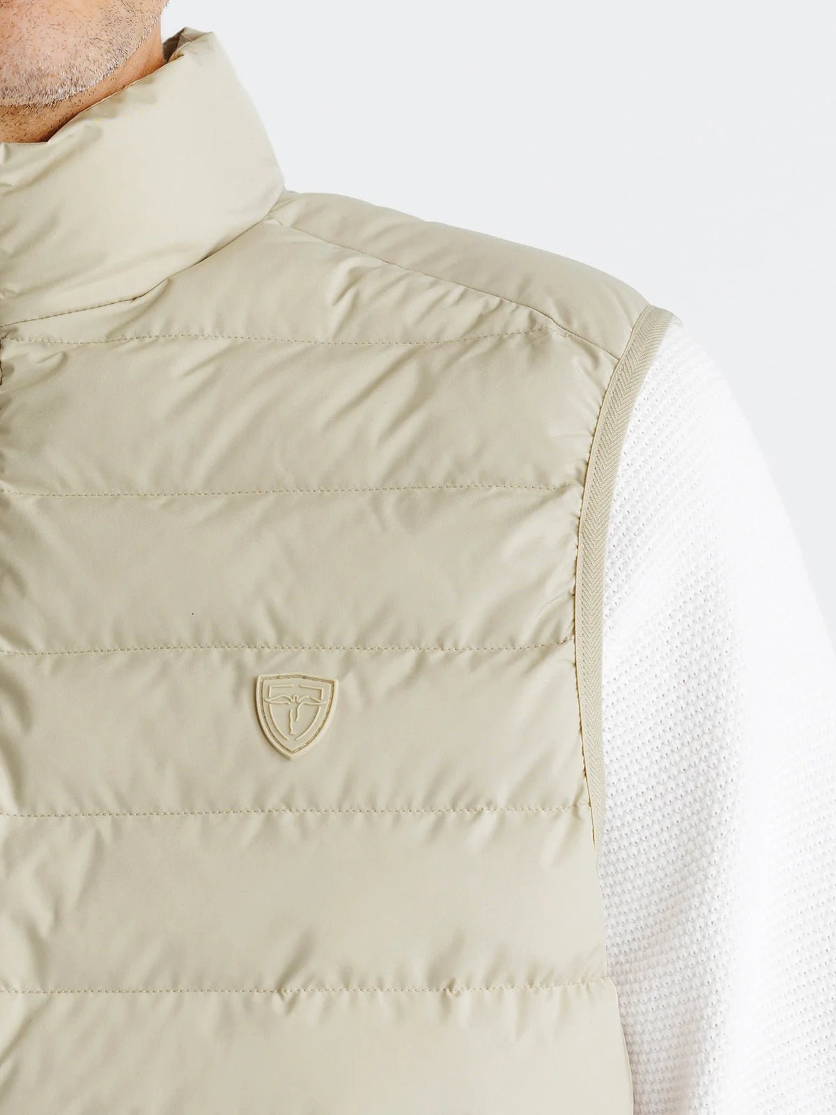 Doudoune sans manche beige - IZAC