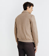 Blouson en suède taupe - IZAC