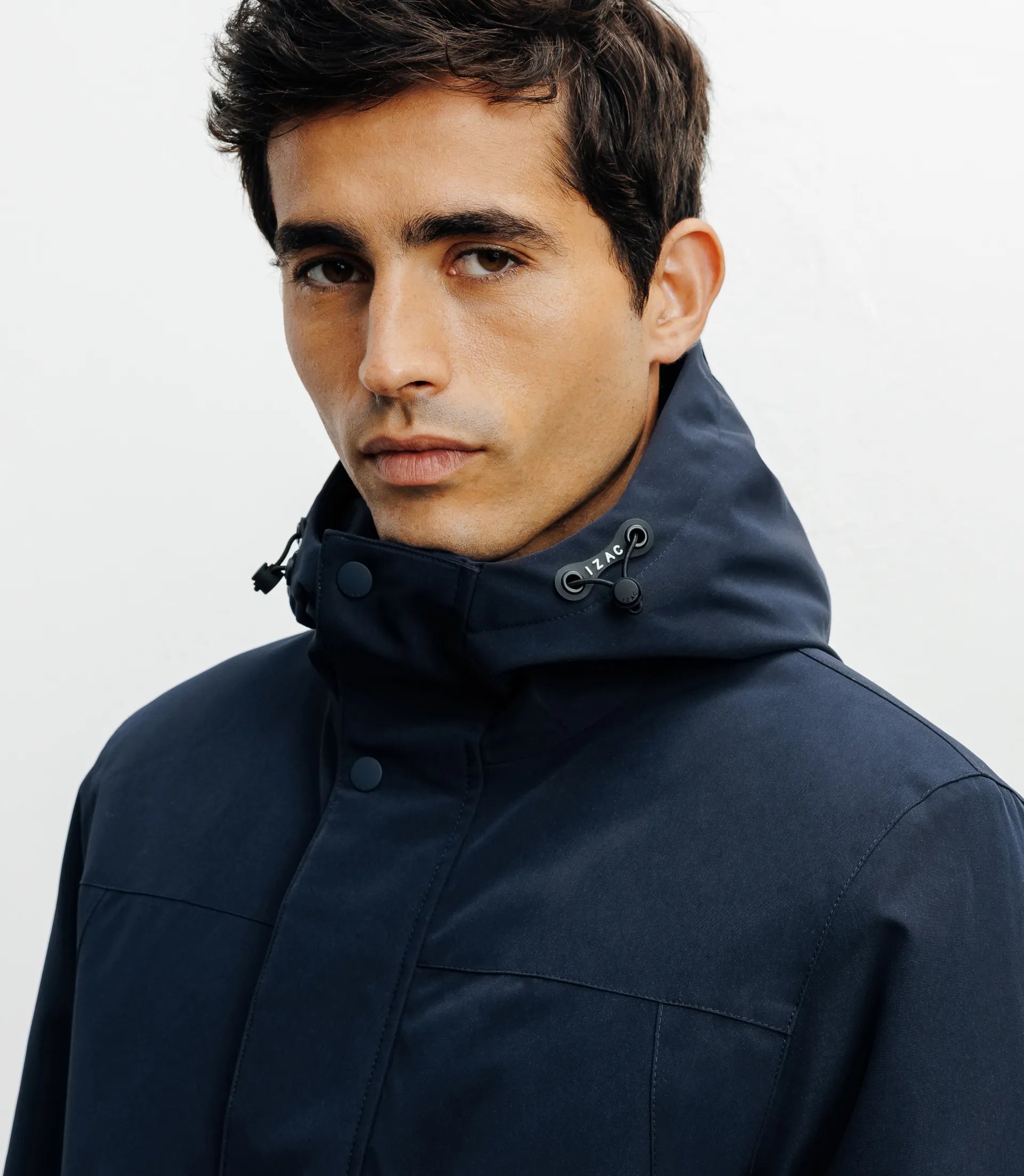 Parka à capuche marine