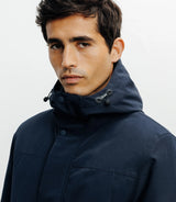 Parka à capuche marine