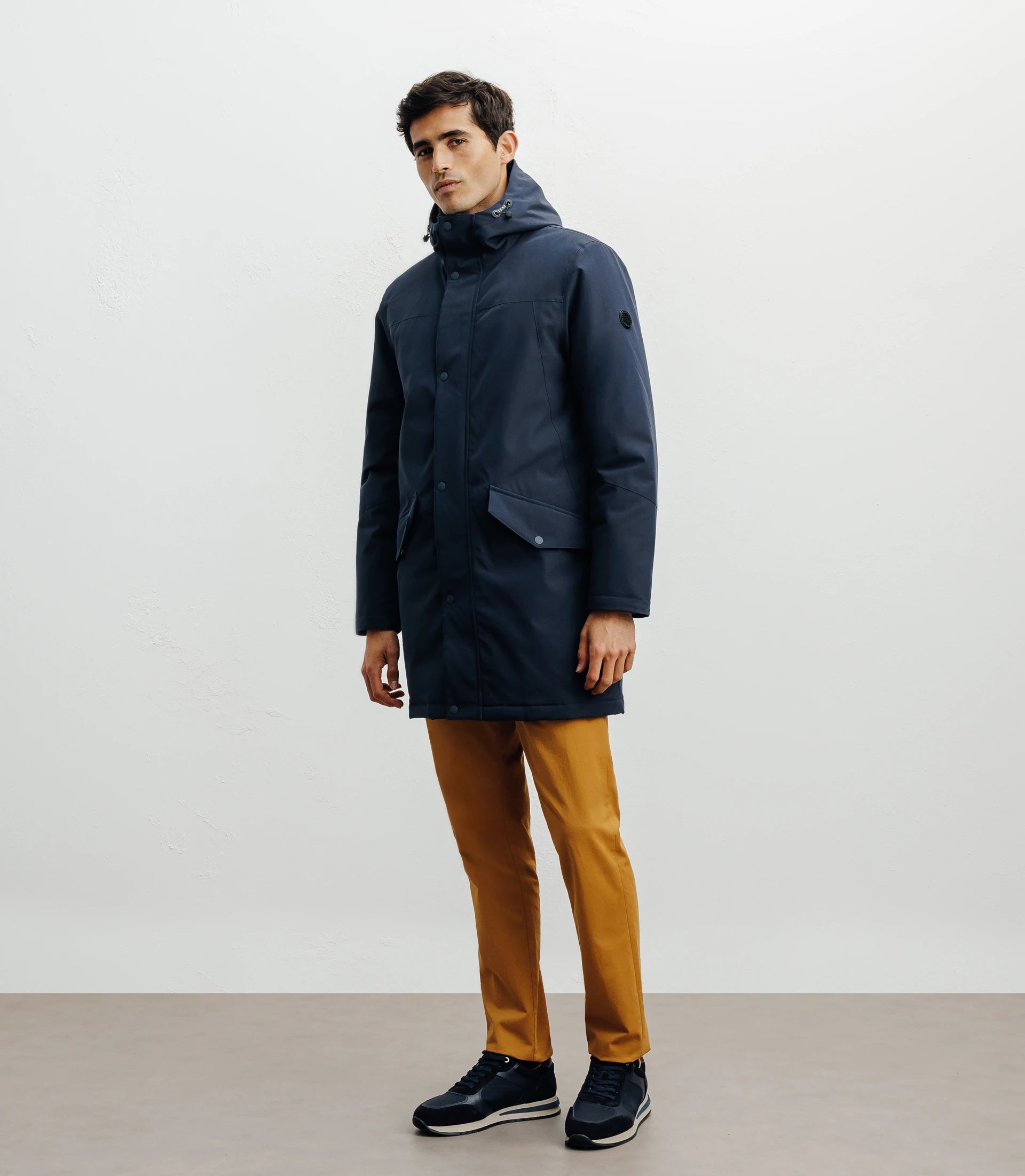 Parka à capuche marine