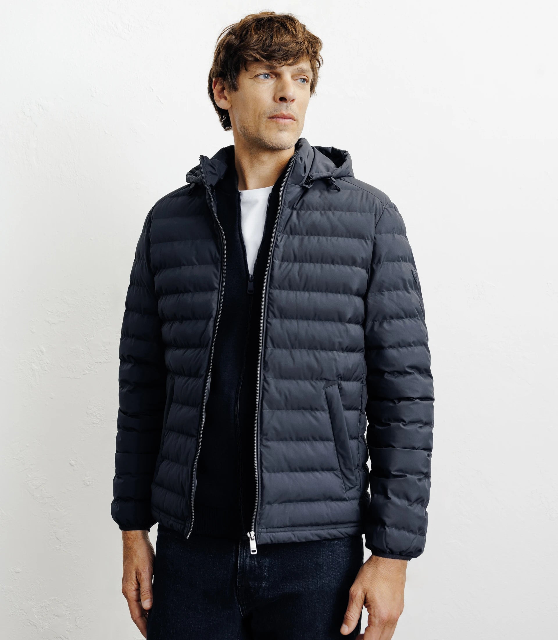 Doudoune avec capuche amovible marine