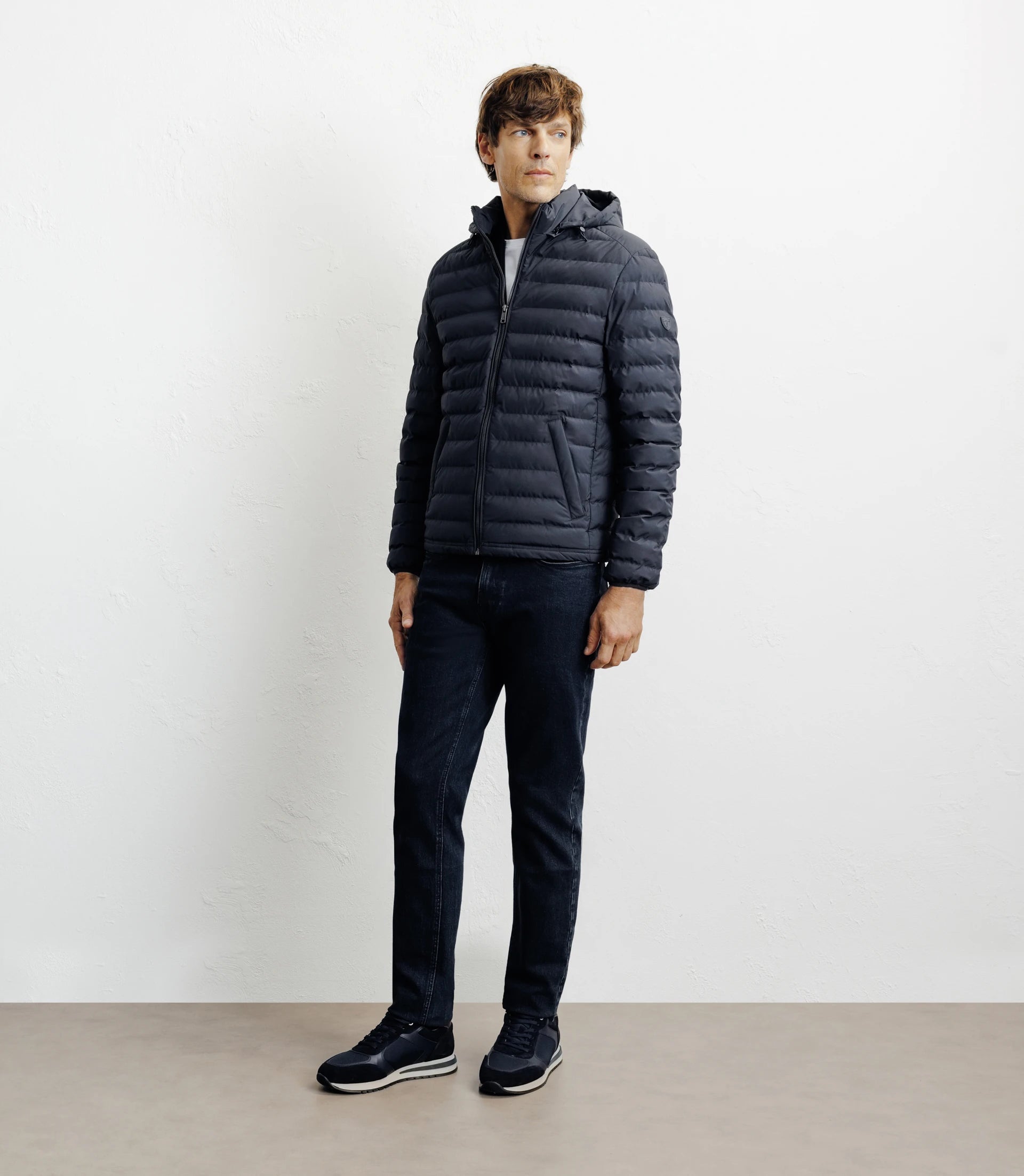 Doudoune avec capuche amovible marine