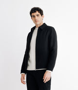 Blouson en laine noir