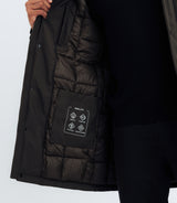 Parka with khaki patch