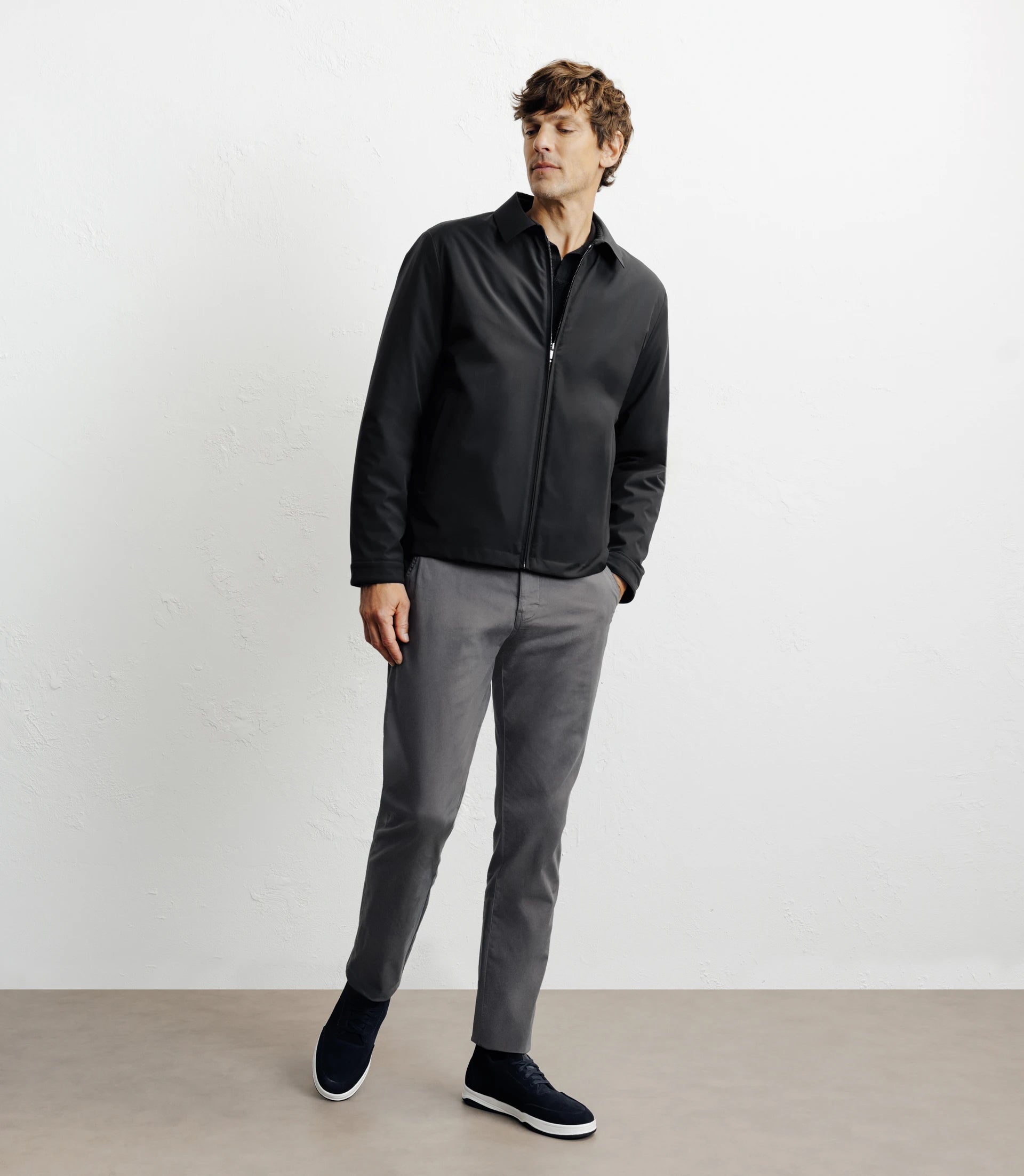 Blouson col chemise noir - IZAC