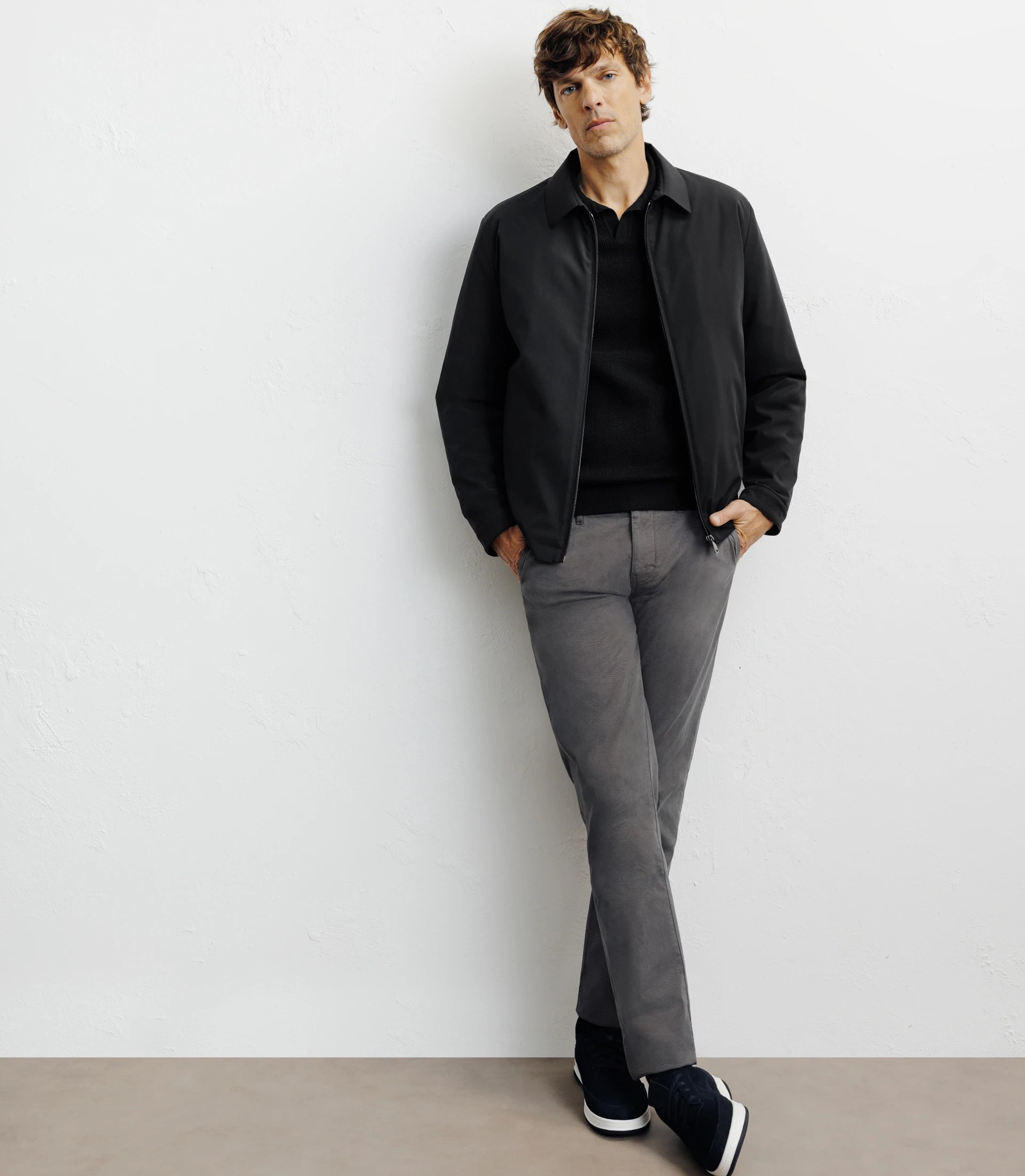 Blouson col chemise noir - IZAC