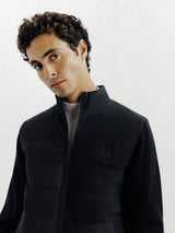 Blouson bi - matière noir - IZAC