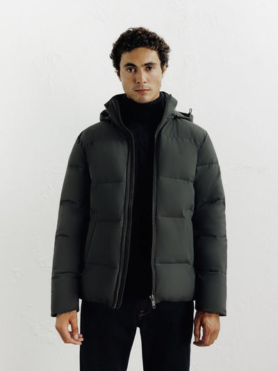 Doudoune courte kaki - IZAC