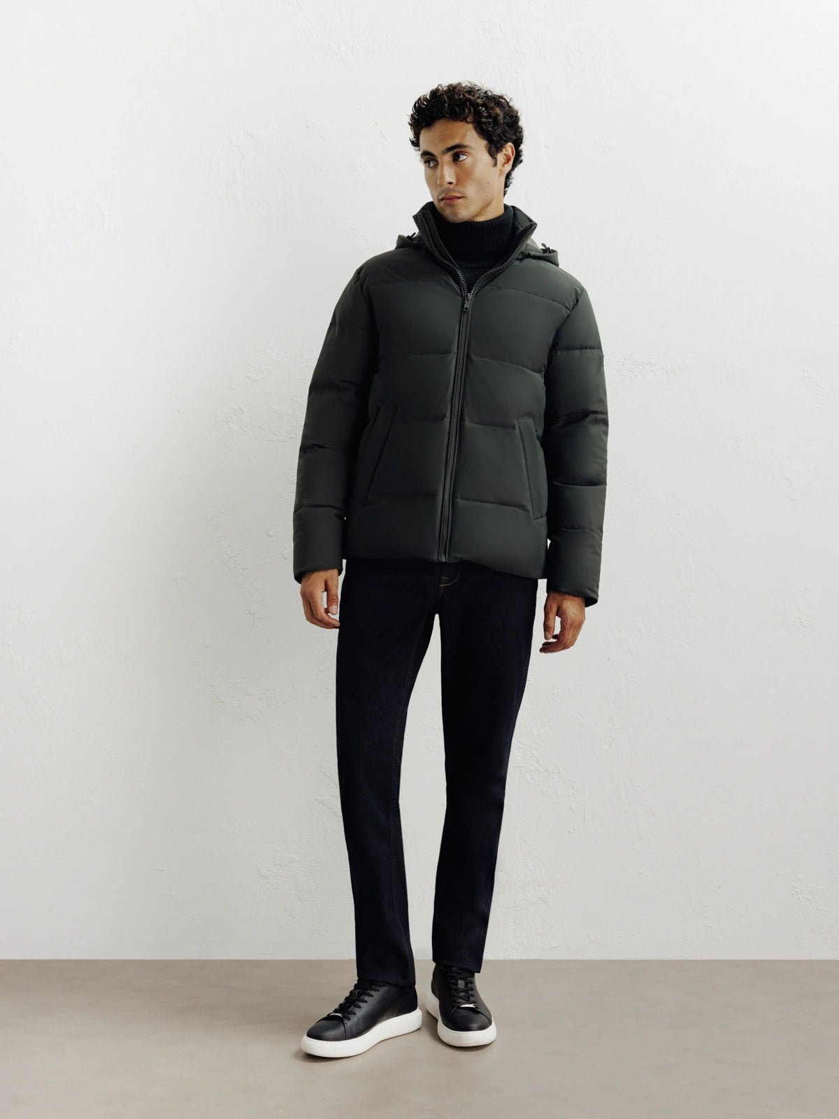 Doudoune courte kaki - IZAC