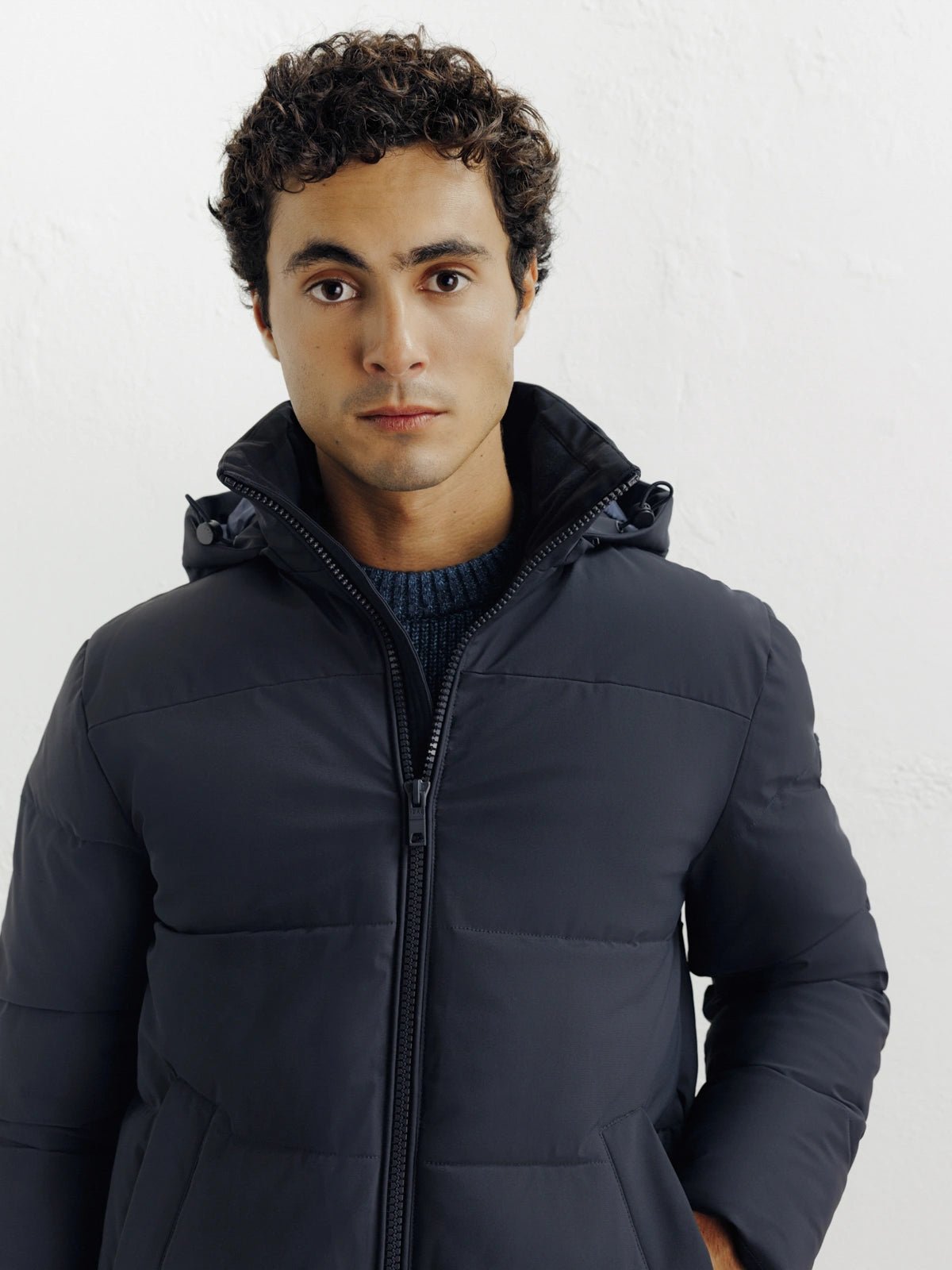 Doudoune courte marine - IZAC