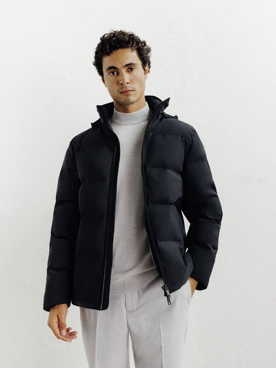 Doudoune courte noire - IZAC