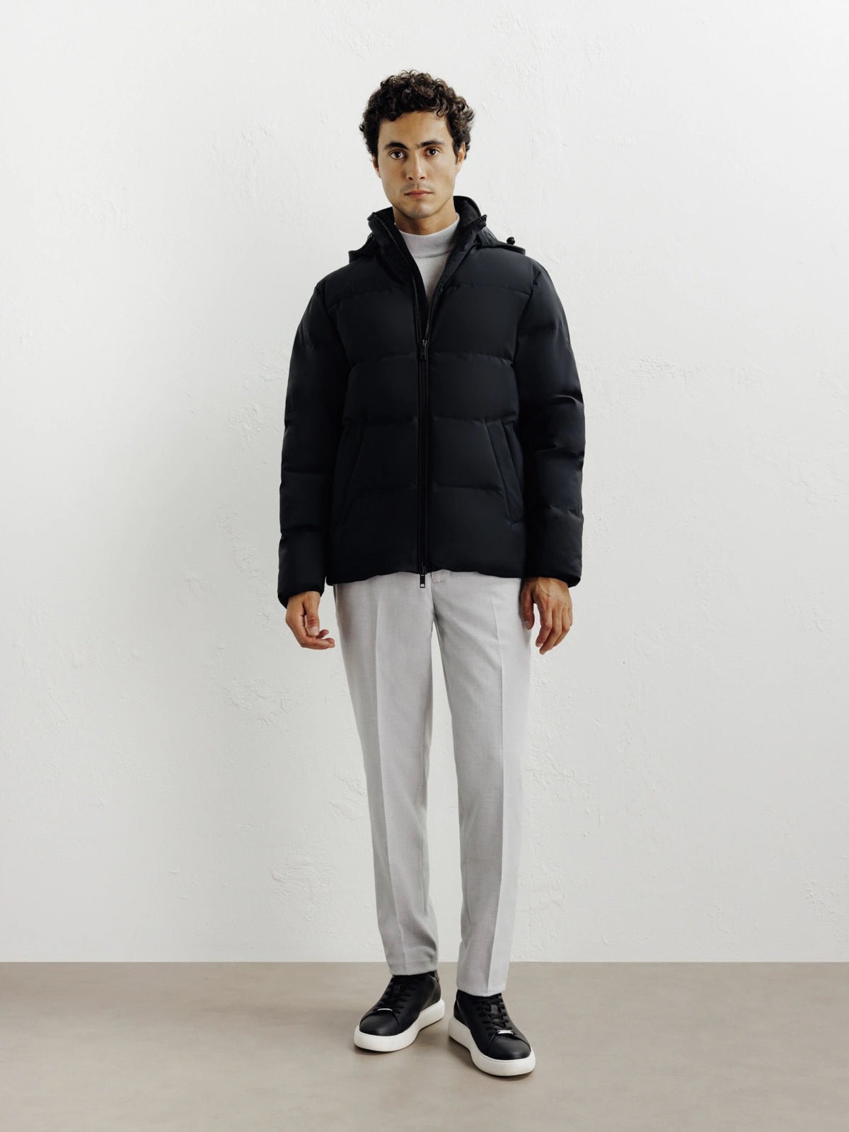 Doudoune courte noire - IZAC