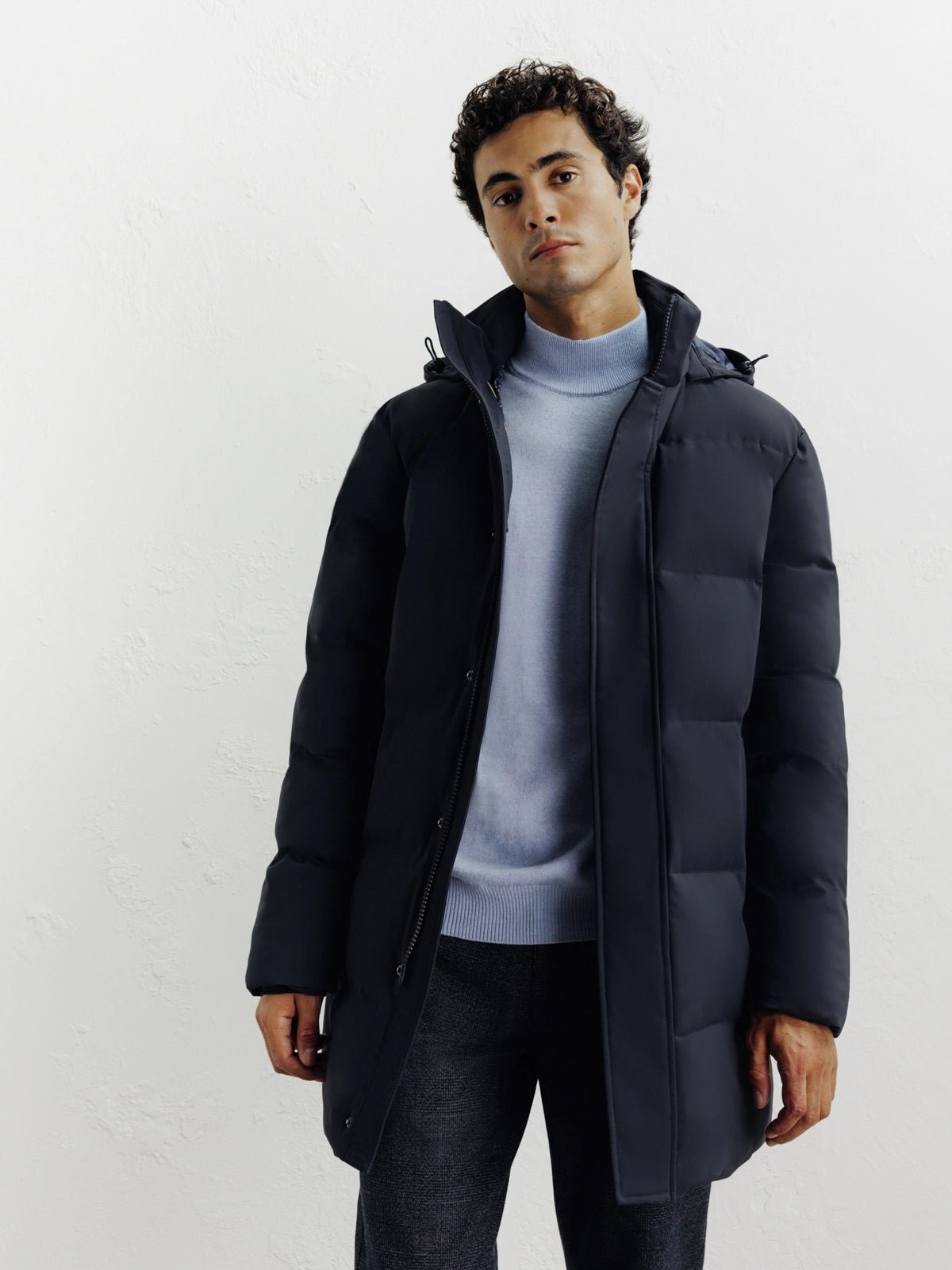 Doudoune longue marine - IZAC