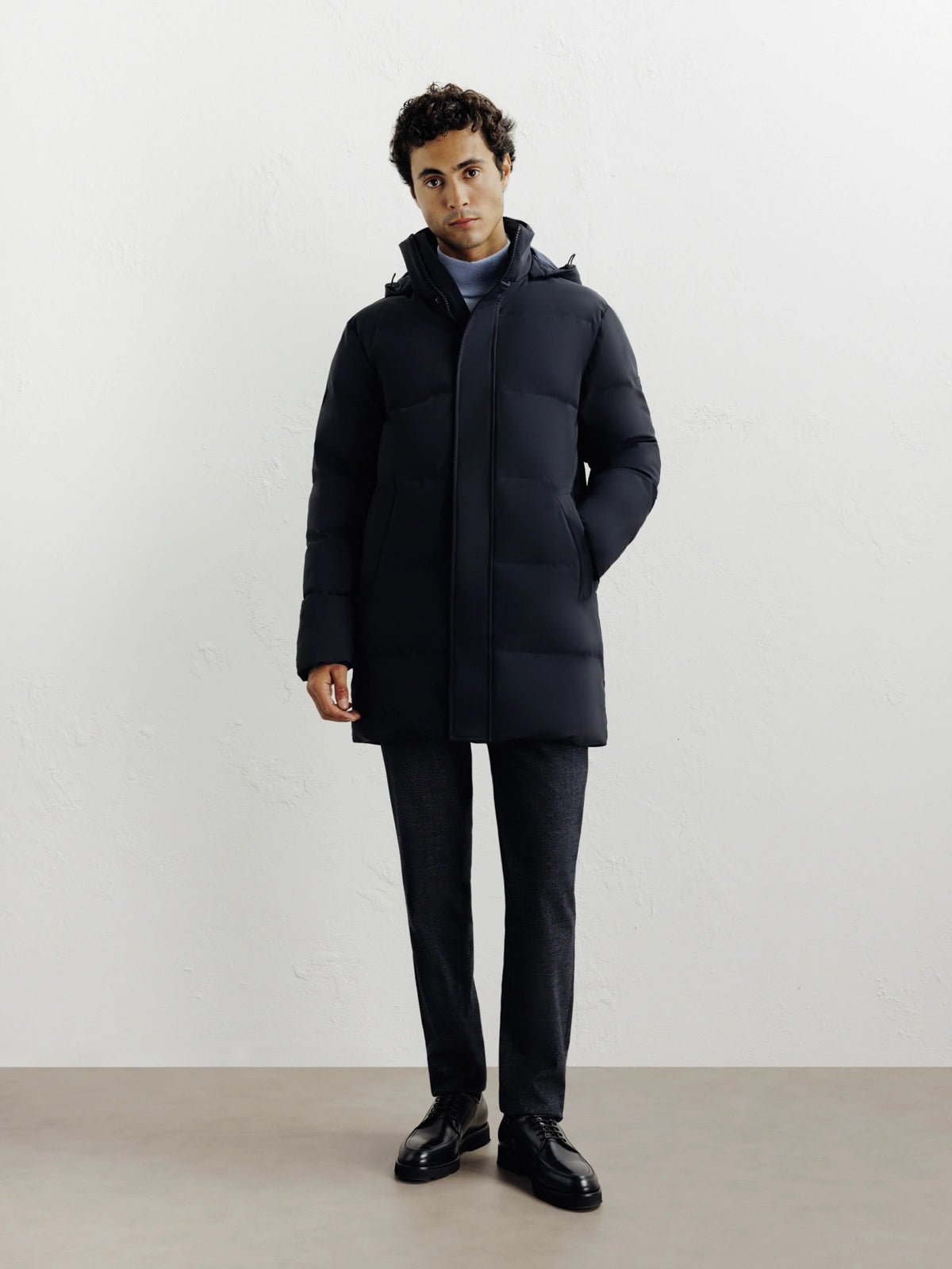 Doudoune longue marine - IZAC