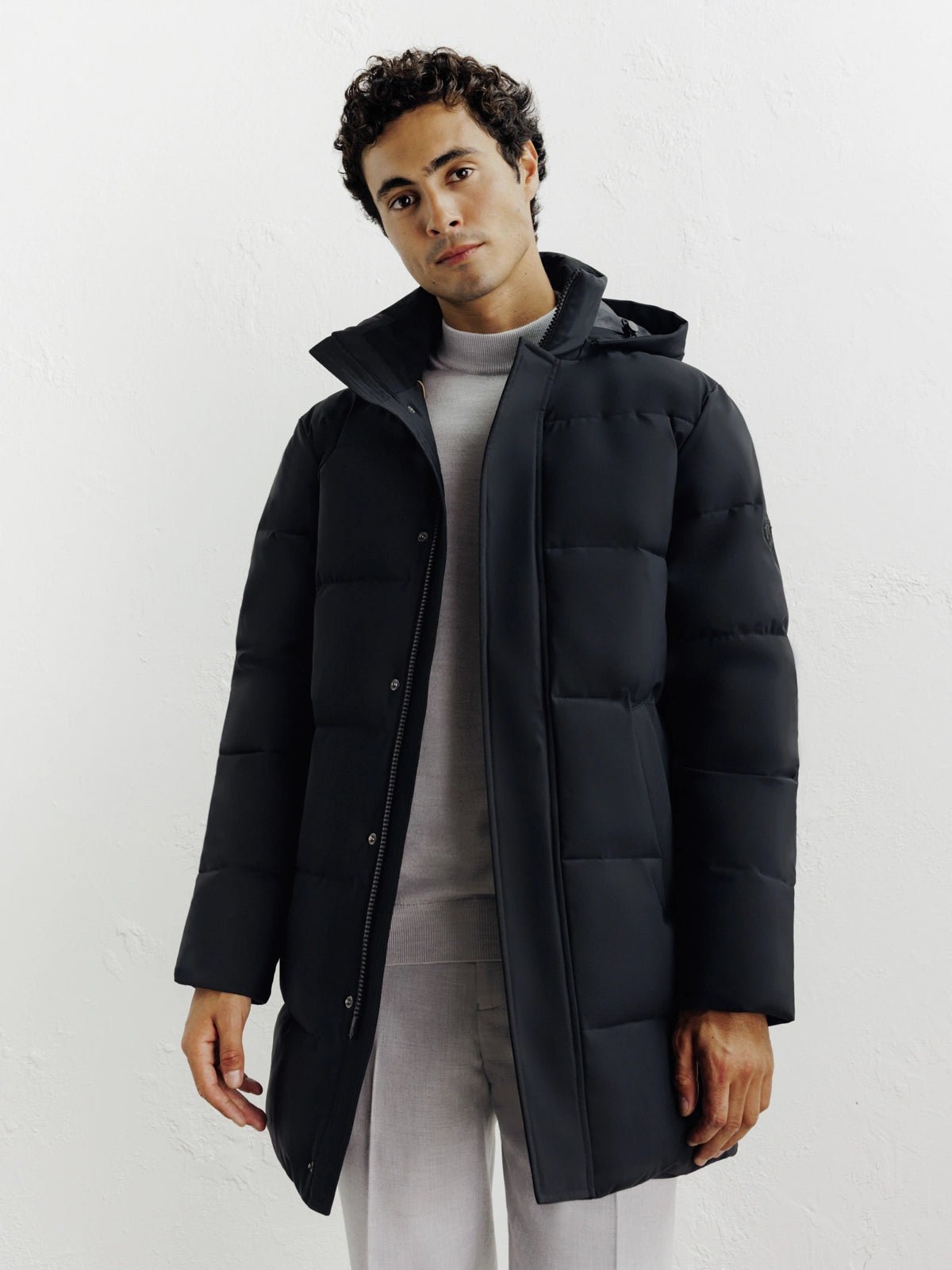 Doudoune longue noire - IZAC