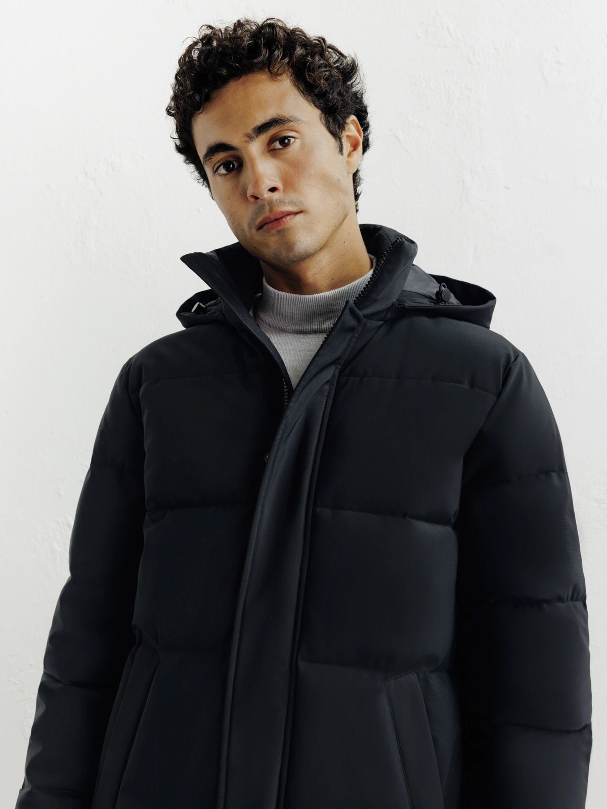 Doudoune longue noire - IZAC