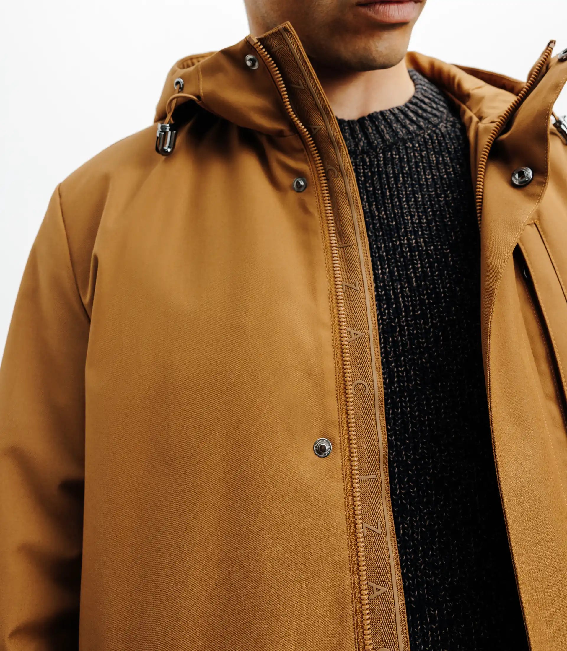 Parka légère à capuche camel - IZAC