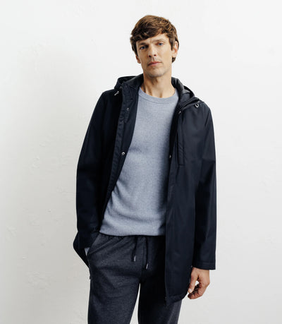 Parka légère à capuche marine - IZAC