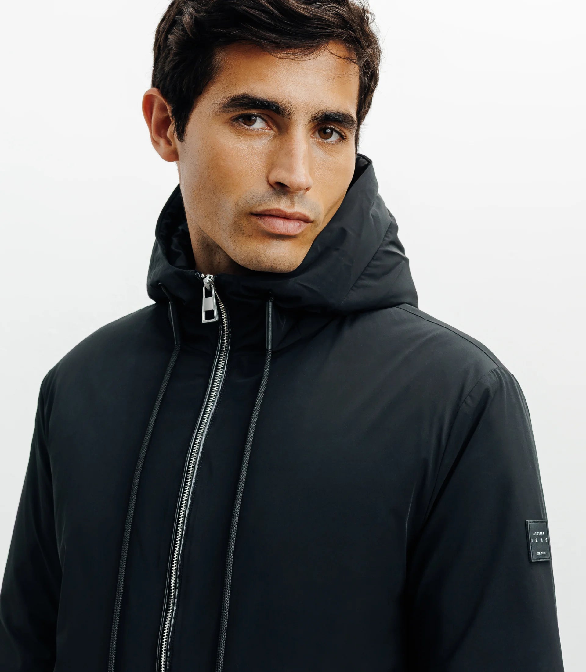 Blouson à capuche noir - IZAC