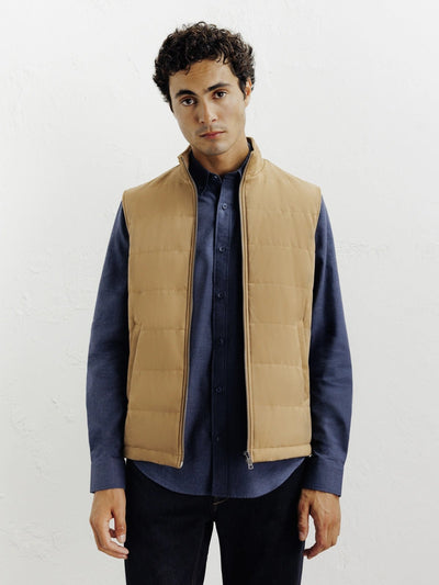 Doudoune sans manche camel - IZAC