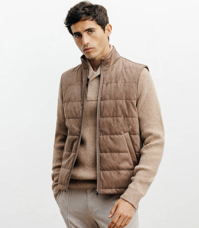 Doudoune sans manche taupe - IZAC