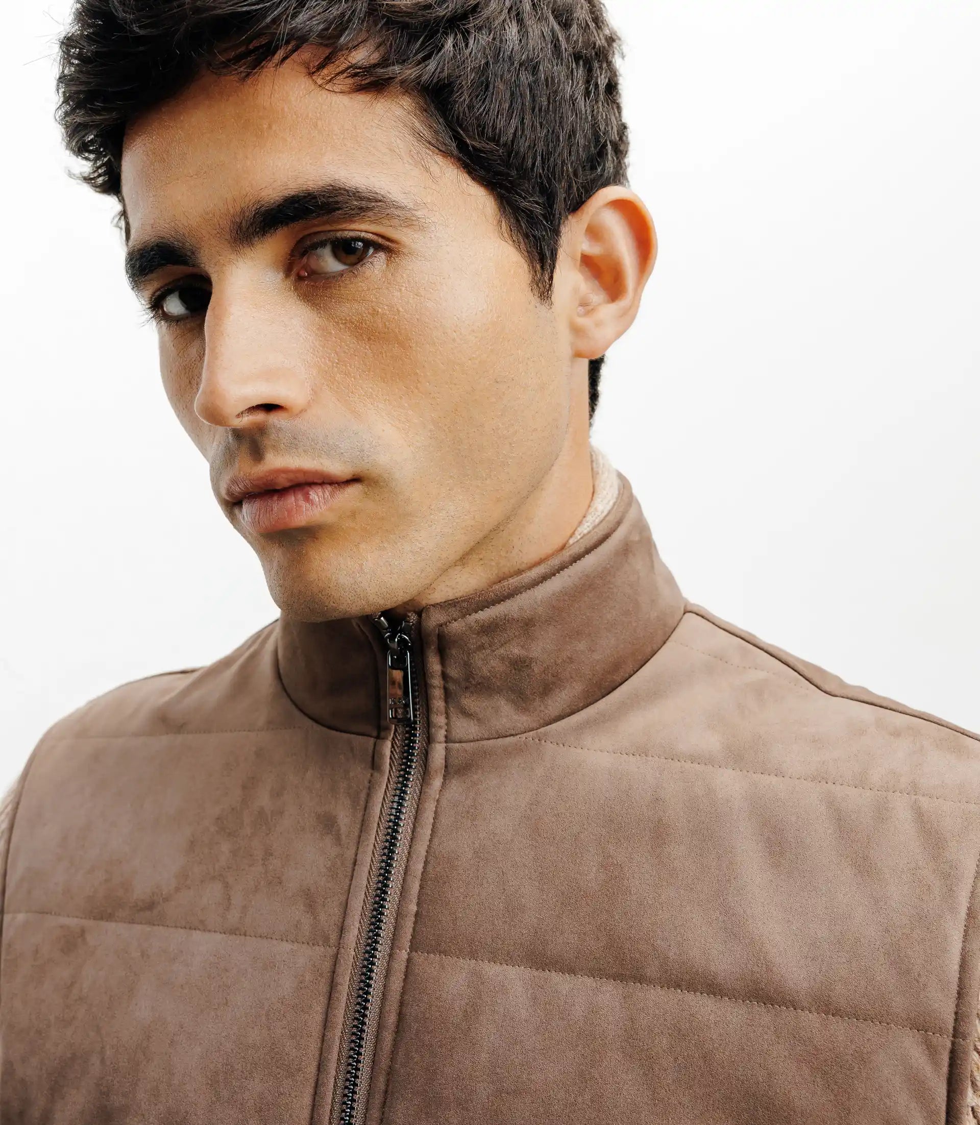 Doudoune sans manche taupe - IZAC