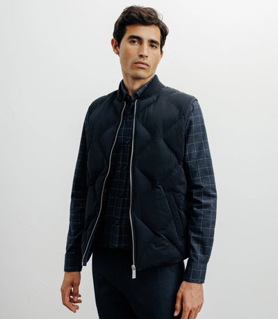 Doudoune sans manches marine - IZAC