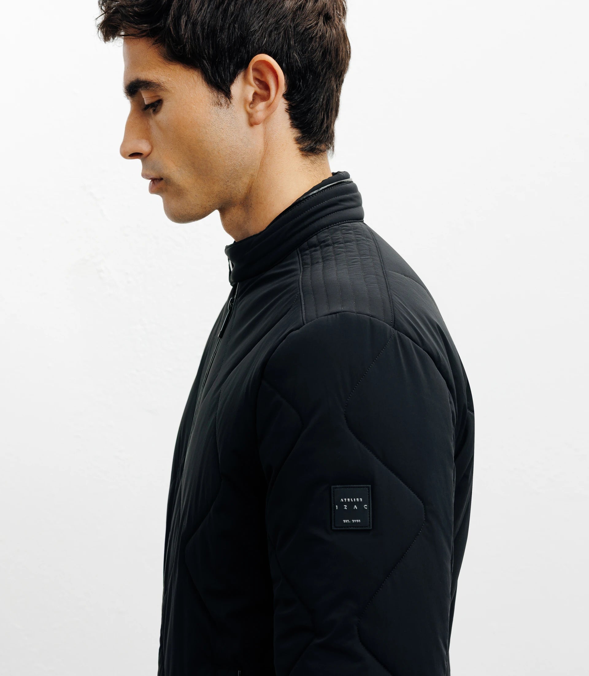 Blouson col motard noir - IZAC