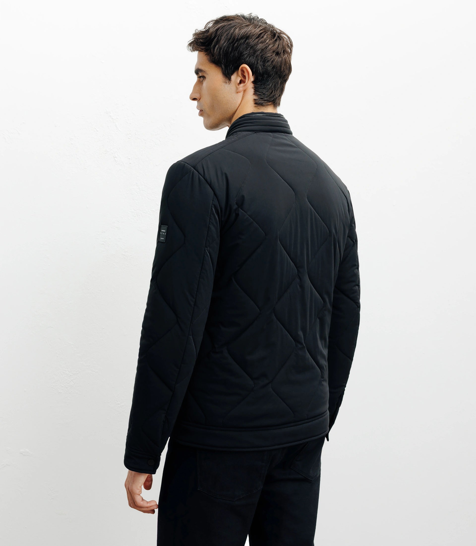 Blouson col motard noir - IZAC