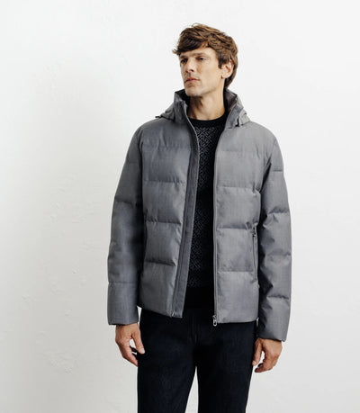 Doudoune courte grise - IZAC