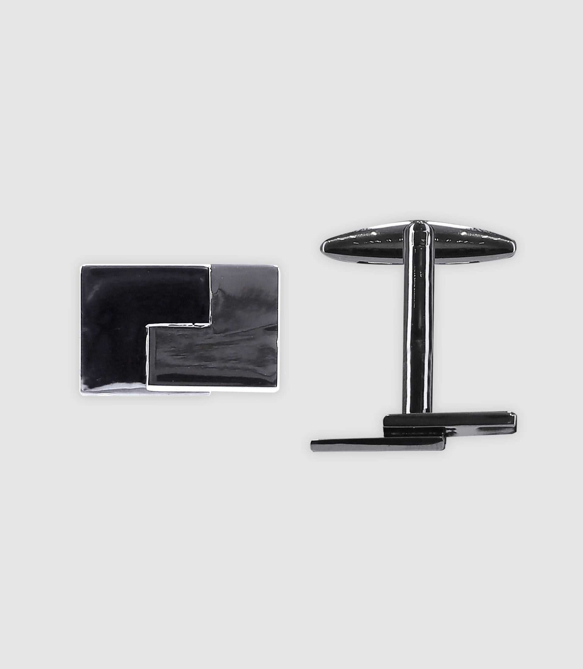 Boutons de manchette rectangle en métal - IZAC